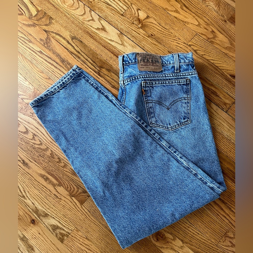 Vintage 40x32‎ Levi’s 550 Orange Tab relaxed fit tapered leg Jean bin3